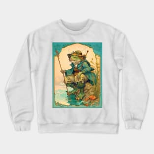 Art Nouveau Westernized Japanese Kappa Fisherman Crewneck Sweatshirt